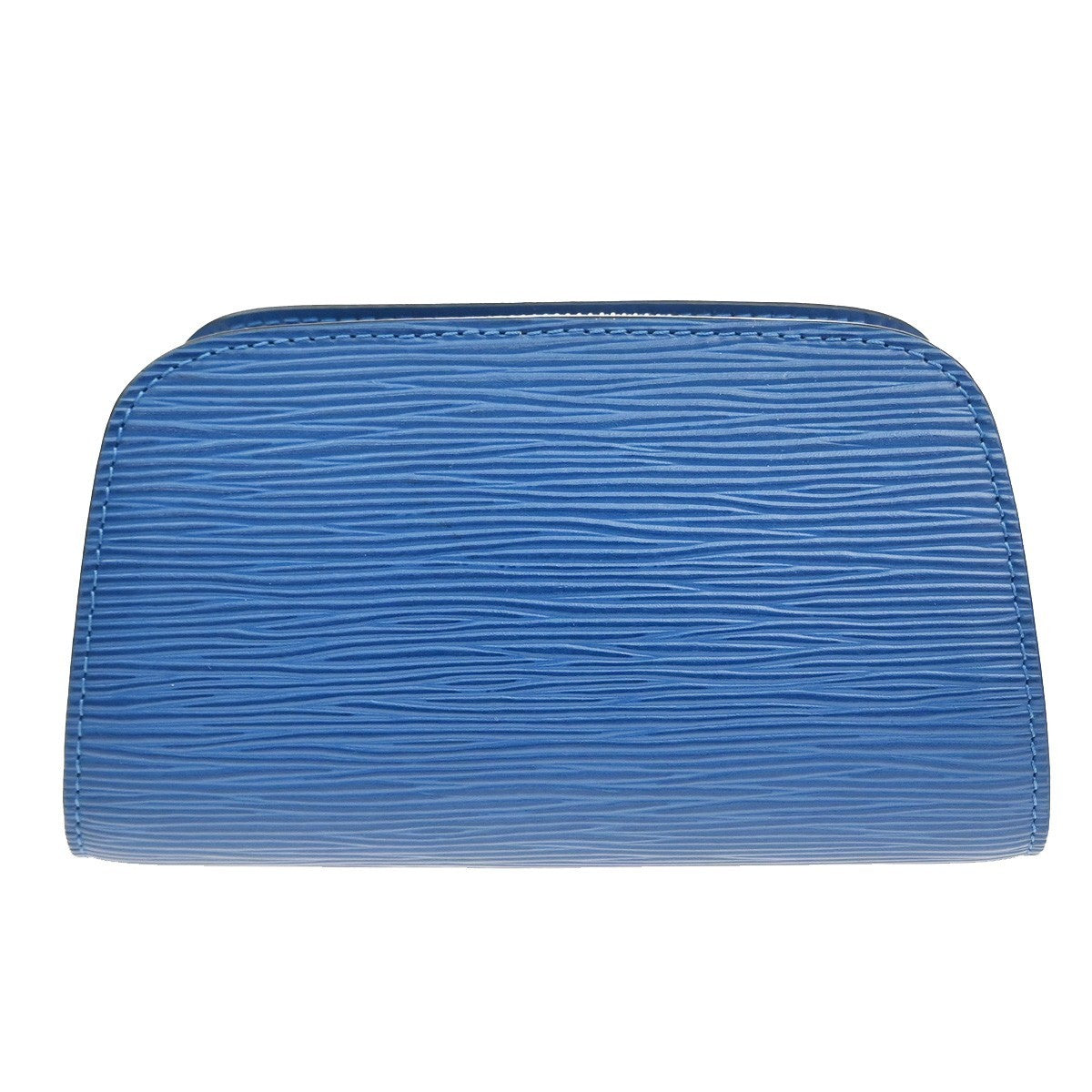 LOUIS VUITTON LV Logo Dauphine PM Pouch Epi Leather Blue France M48445 60KD049