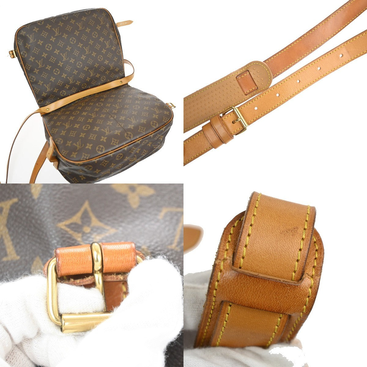 LOUIS VUITTON Saumur 35 Shoulder Bag Monogram Leather BN France M42254 74KC864