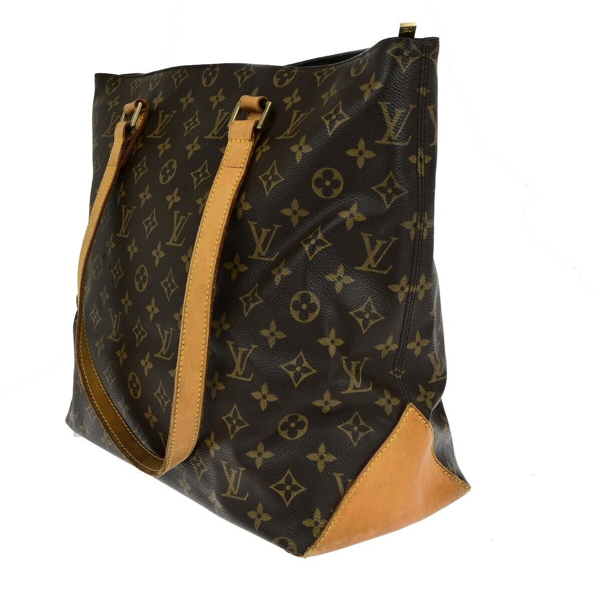 LOUIS VUITTON Cabas Mezzo Shoulder Bag Monogram Leather Brown M51151 82ED413