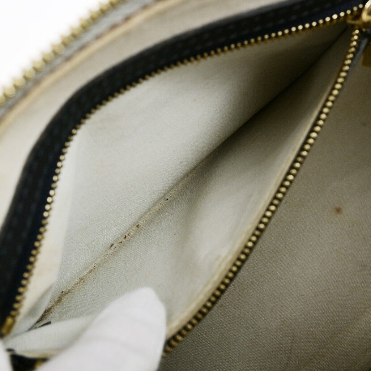 LOUIS VUITTON Logo Alma Long Hand Bag Monogram Mini Canvas Blue M92205 31ED365