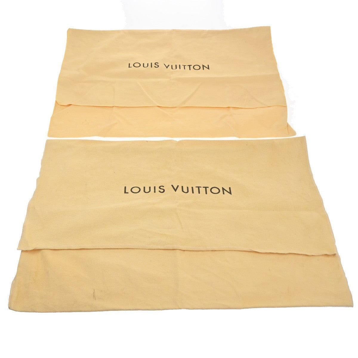 LOUIS VUITTON Logo 10 Set Dust Bag Drawstring Canvas Cotton Beige Brown 03KC626