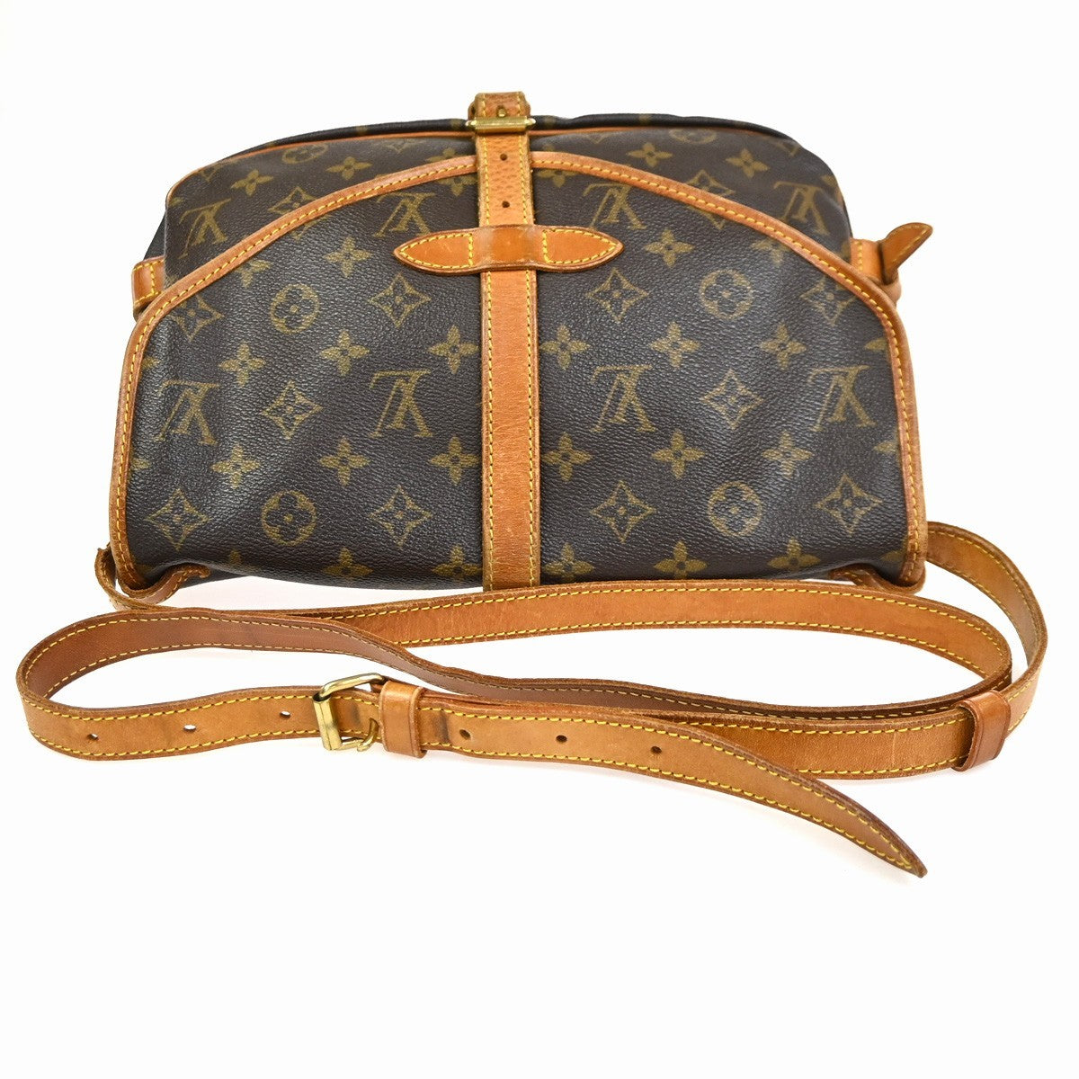 LOUIS VUITTON Logo Saumur 30 Shoulder Bag Monogram Leather BN M42256 30CA946
