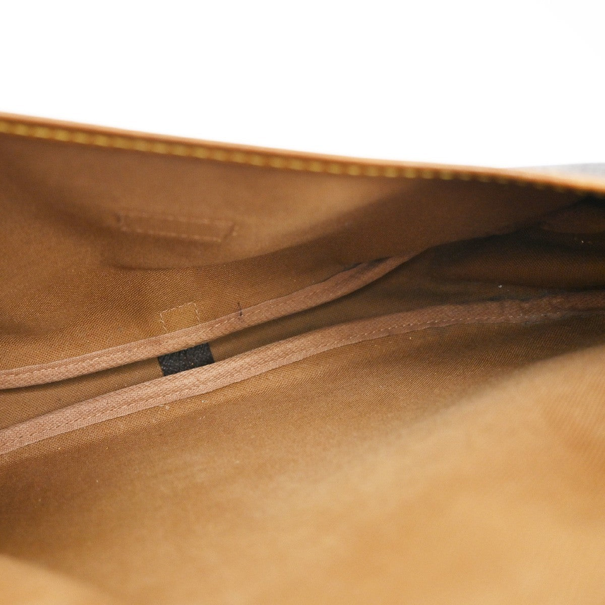 LOUIS VUITTON Logo Saumur 30 Shoulder Bag Monogram Leather Brown M42256 31KB564