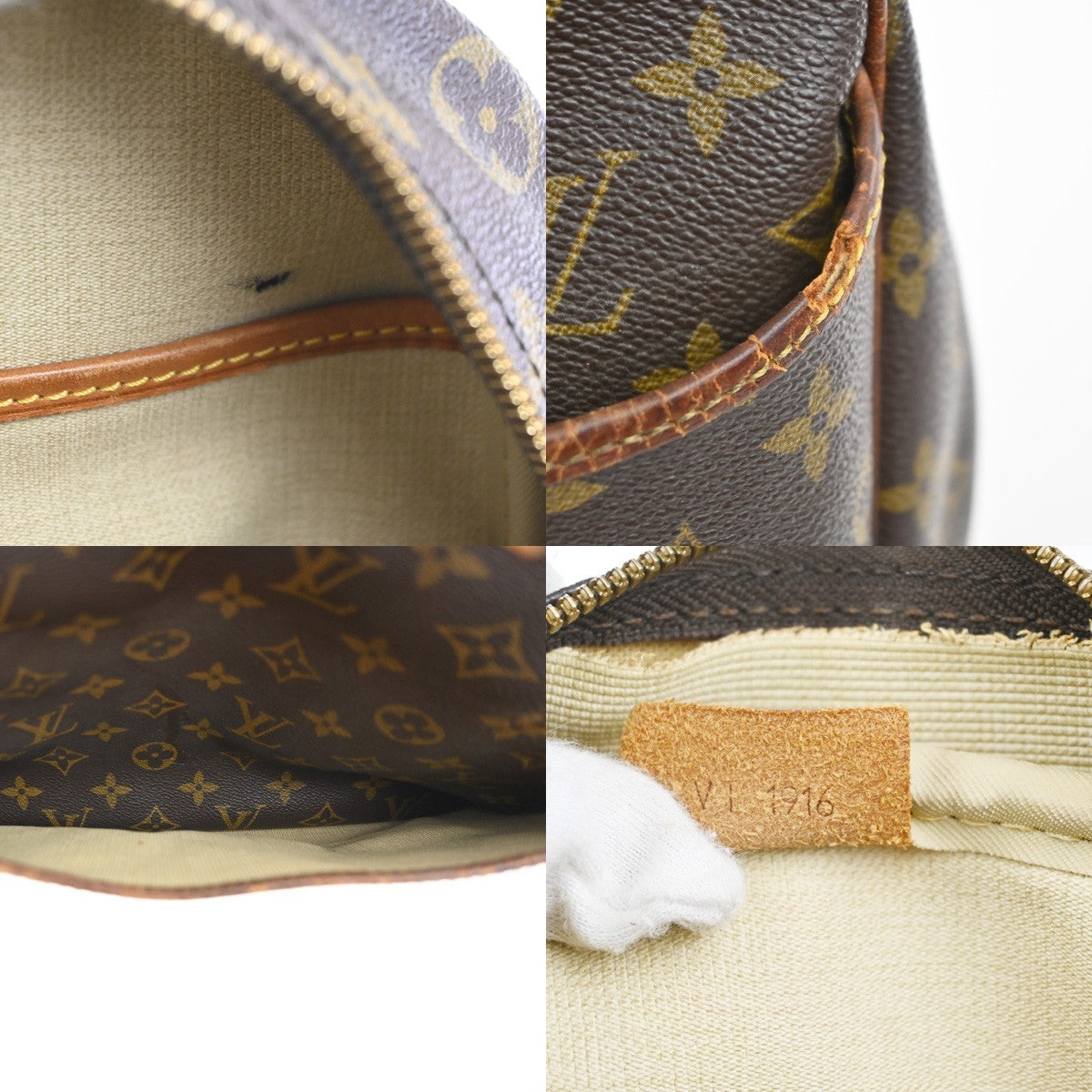 LOUIS VUITTON LV Logo Deauville Hand Bag Monogram Leather Brown M47270 69KC501