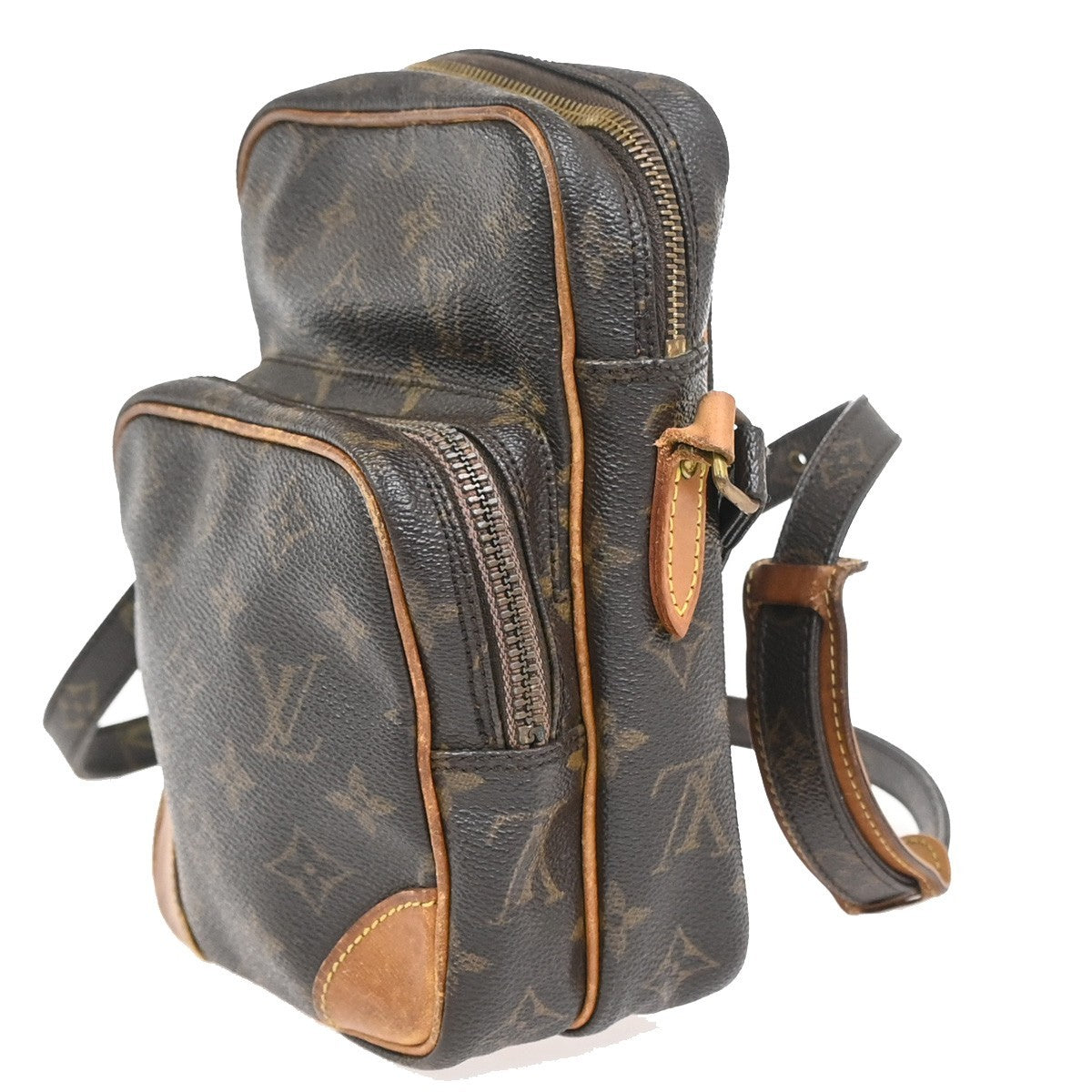 LOUIS VUITTON Amazon Crossbody Shoulder Bag Monogram Leather Brown 62AA207