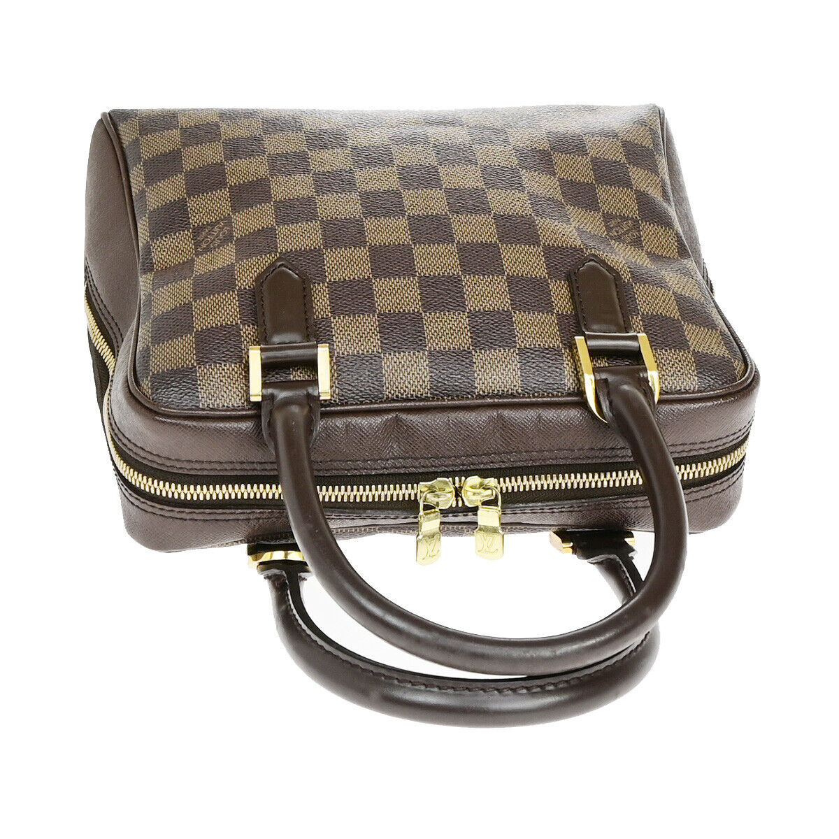 LOUIS VUITTON Brera Hand Bag Damier Ebene Leather Brown France N51150 16YE921