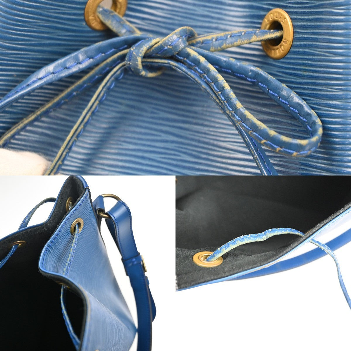 LOUIS VUITTON LV Petit Noe Shoulder Bag Epi Leather Blue France M44105 32CA679