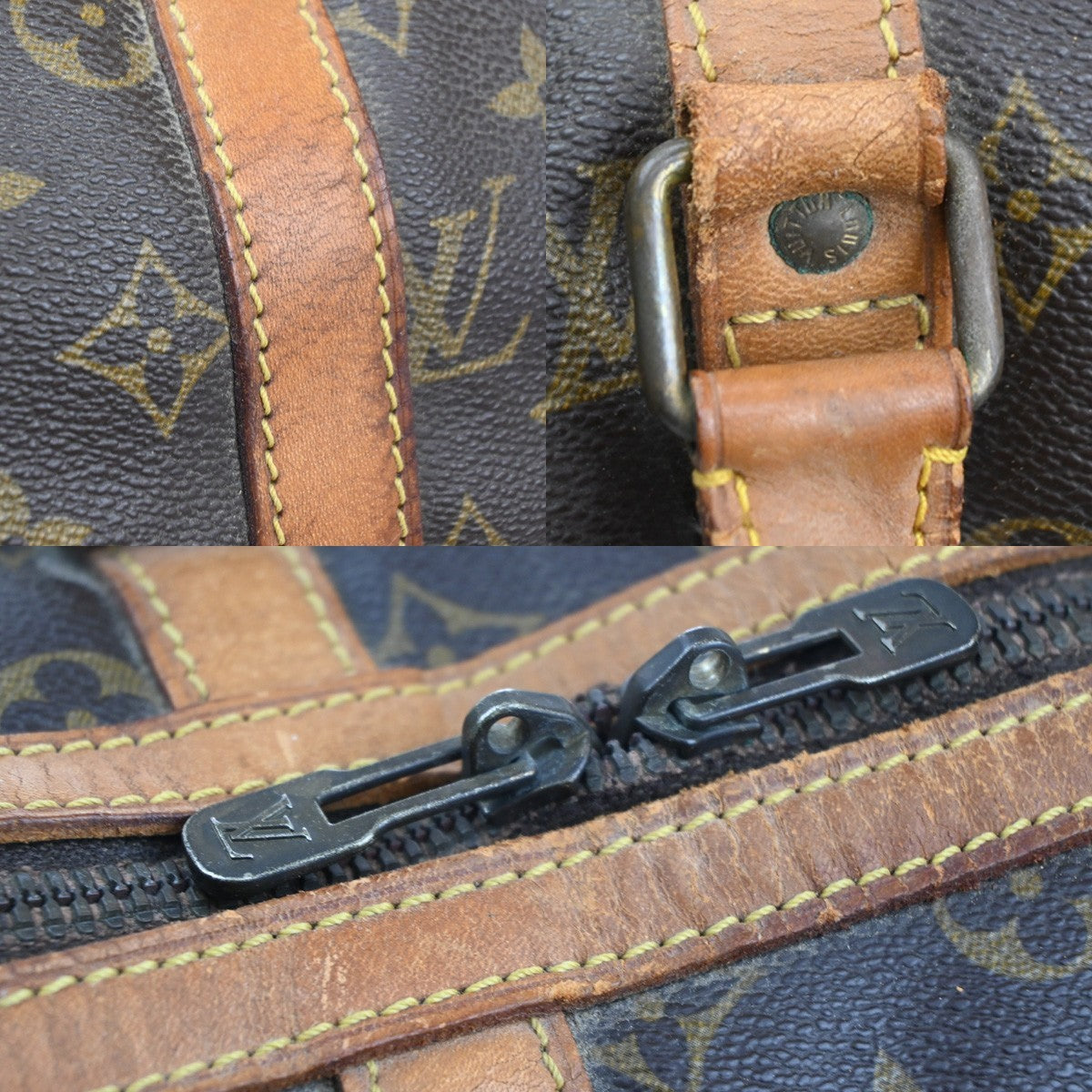 LOUIS VUITTON Sac Sport Hand Bag Monogram Leather Brown France M41444 66CB016