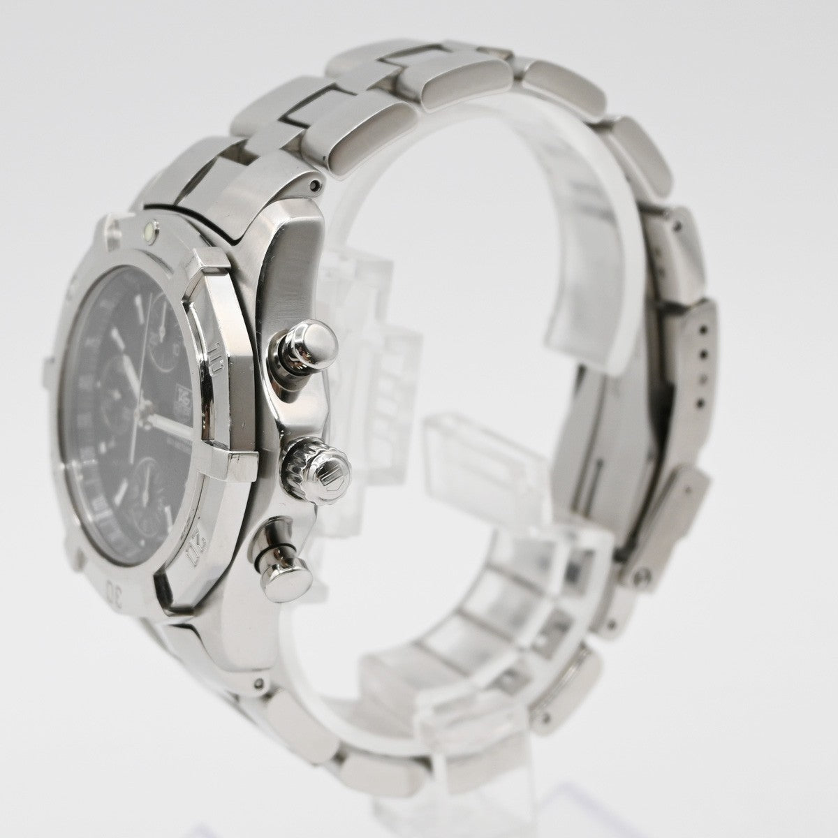 TAG HEUER Exclusive Chronograph Date Watch 41mm CN2111 AT Black Dial SS 58LC594