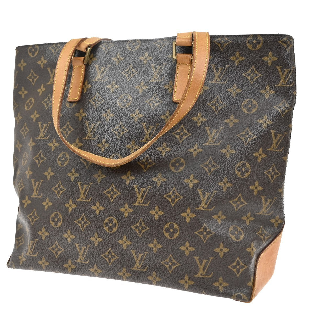 LOUIS VUITTON Cabas Mezzo Shoulder Bag Monogram Leather Brown M51151 83CA098