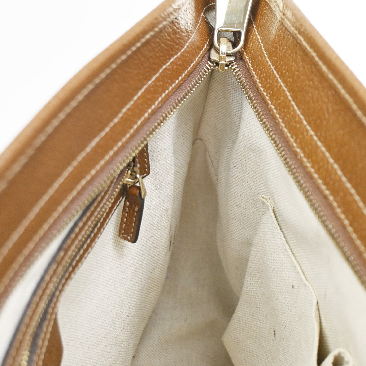 GUCCI GG 2way Shoulder Tote Bag Canvas Leather Beige GHW Italy 32KC351