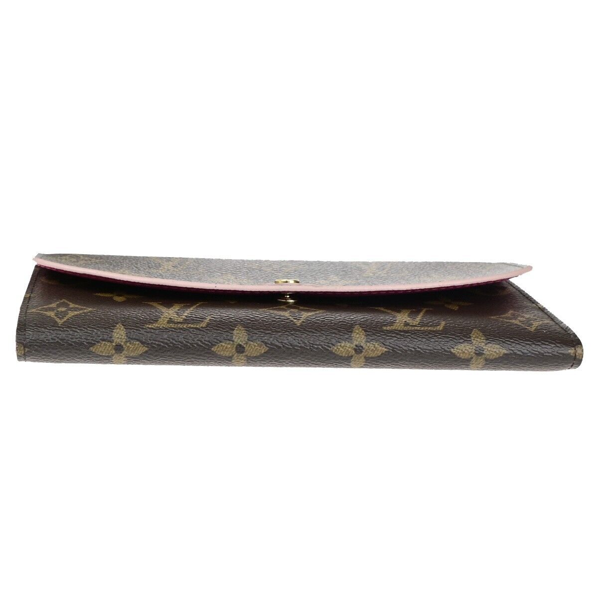 LOUIS VUITTON Portefeuille Emilie Long Wallet Monogram Brow Pink N64202 34SJ472