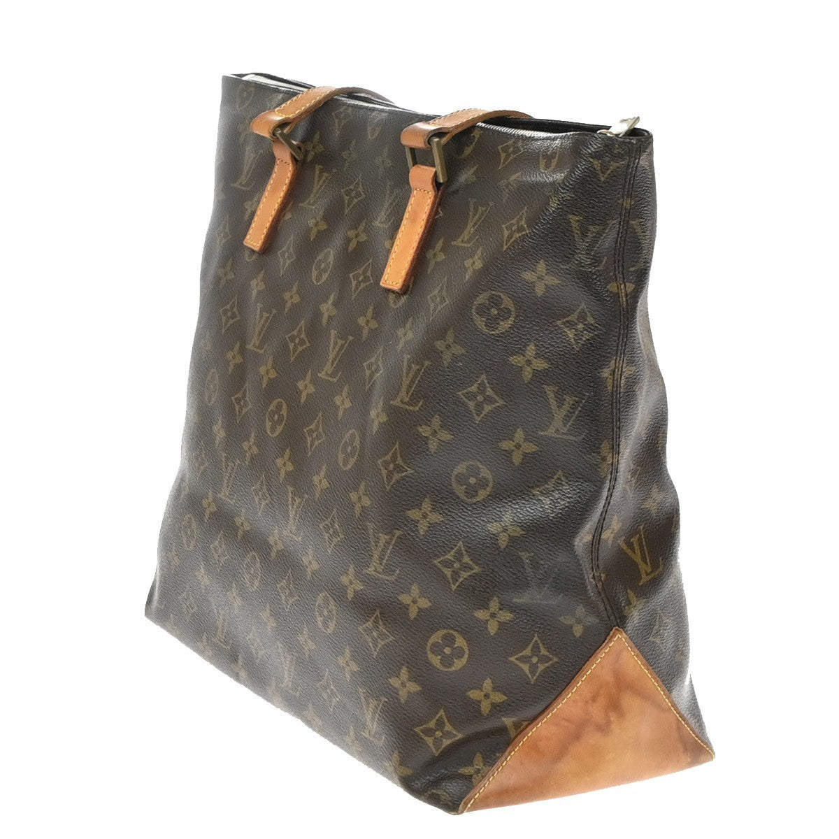 LOUIS VUITTON Cabas Mezzo Shoulder Bag Monogram Leather Brown M51151 85YH949