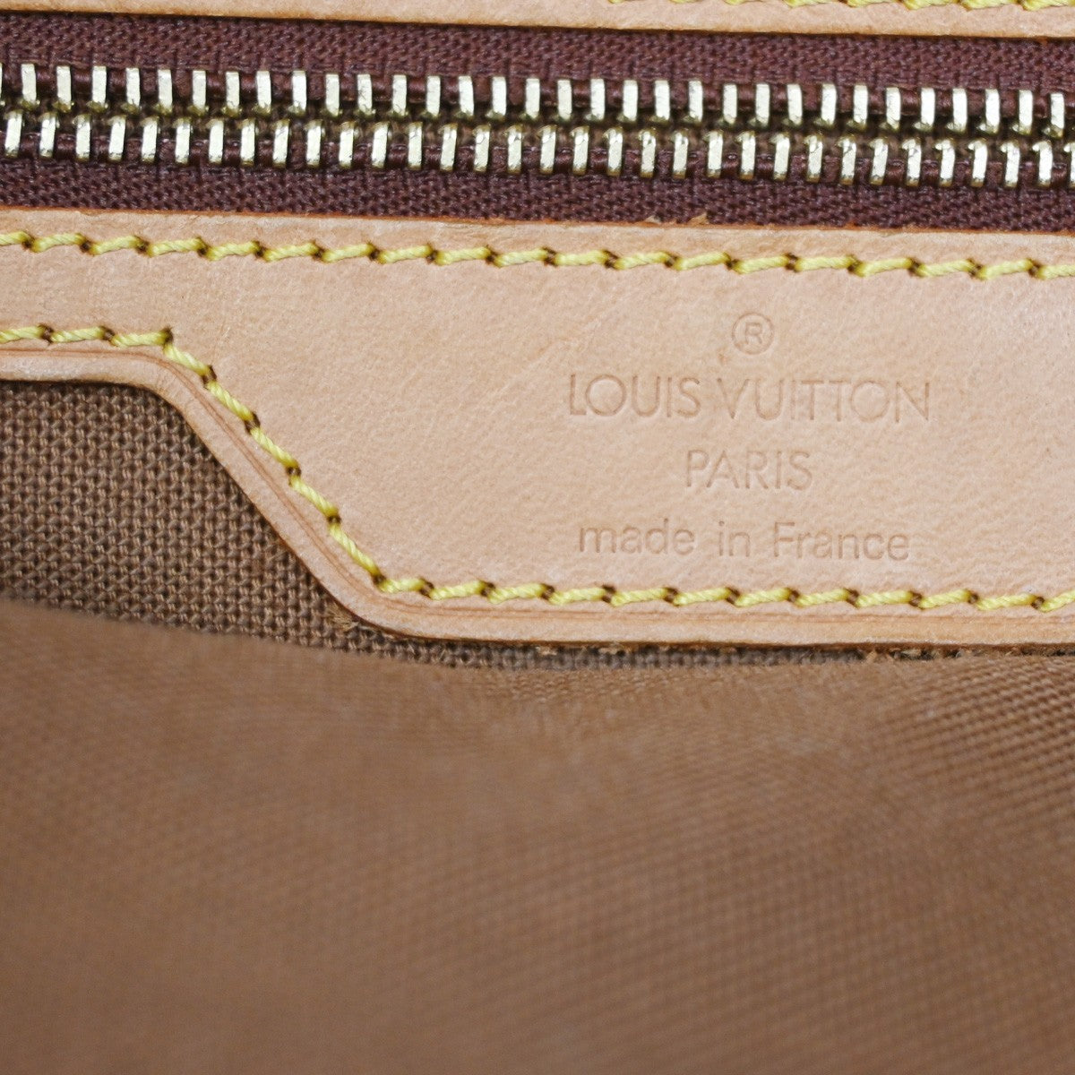 LOUIS VUITTON Cabas Mezzo Shoulder Bag Monogram Leather Brown M51151 70ZA089