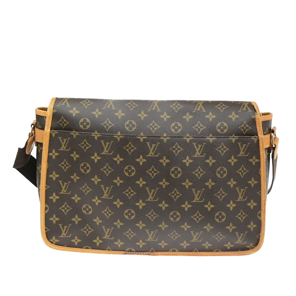 LOUIS VUITTON Gibeciere GM Shoulder Bag Monogram Leather Brown M42249 76YJ224
