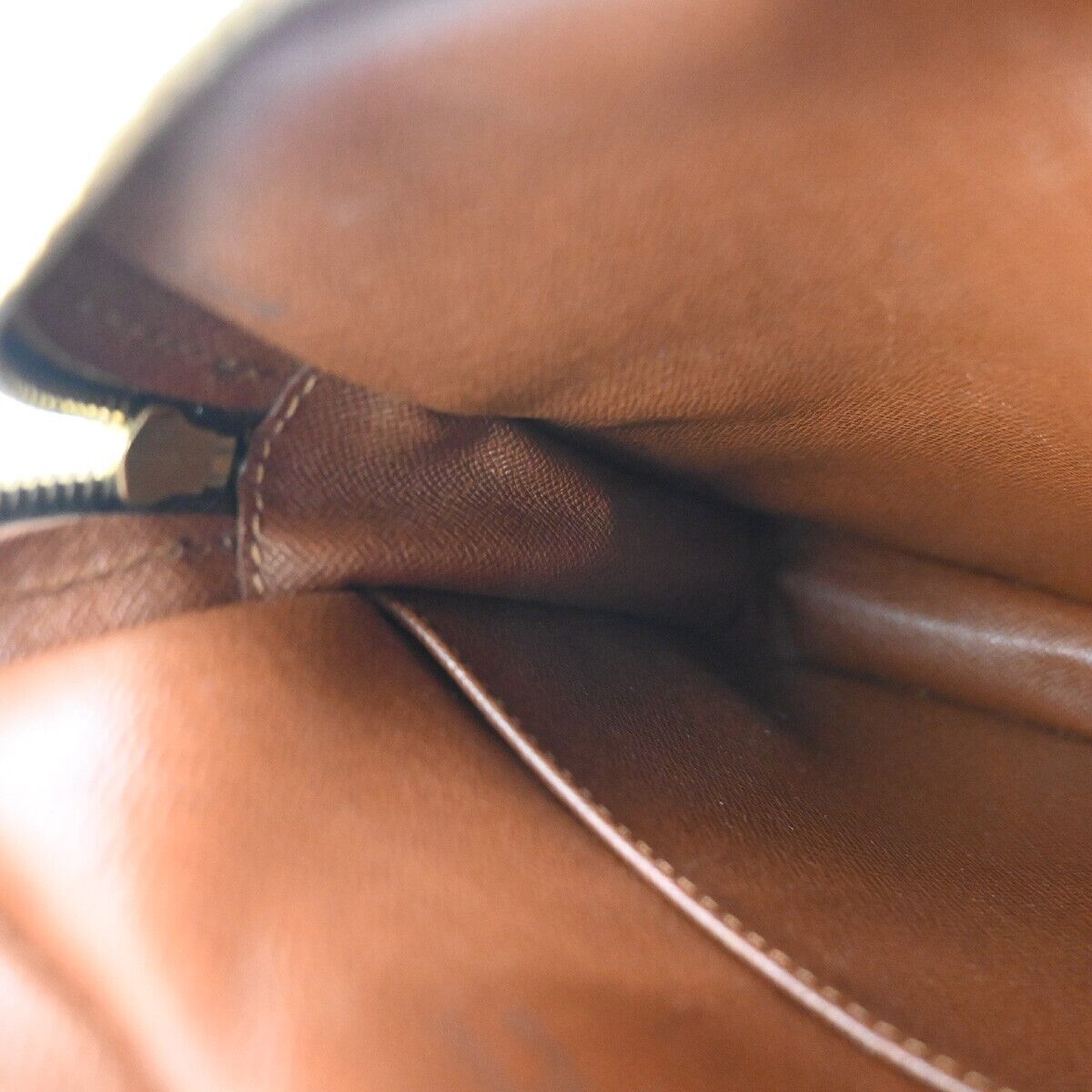 LOUIS VUITTON Danube Shoulder Bag Monogram Leather Brown France M45266 86EA653