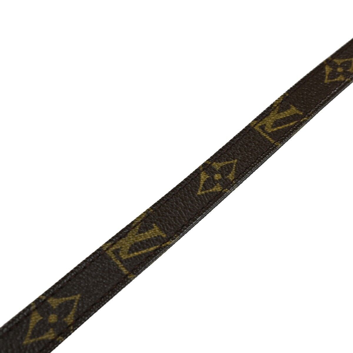 LOUIS VUITTON Shoulder Strap Monogram Leather Brown Gold Bag Accessory 69ED319