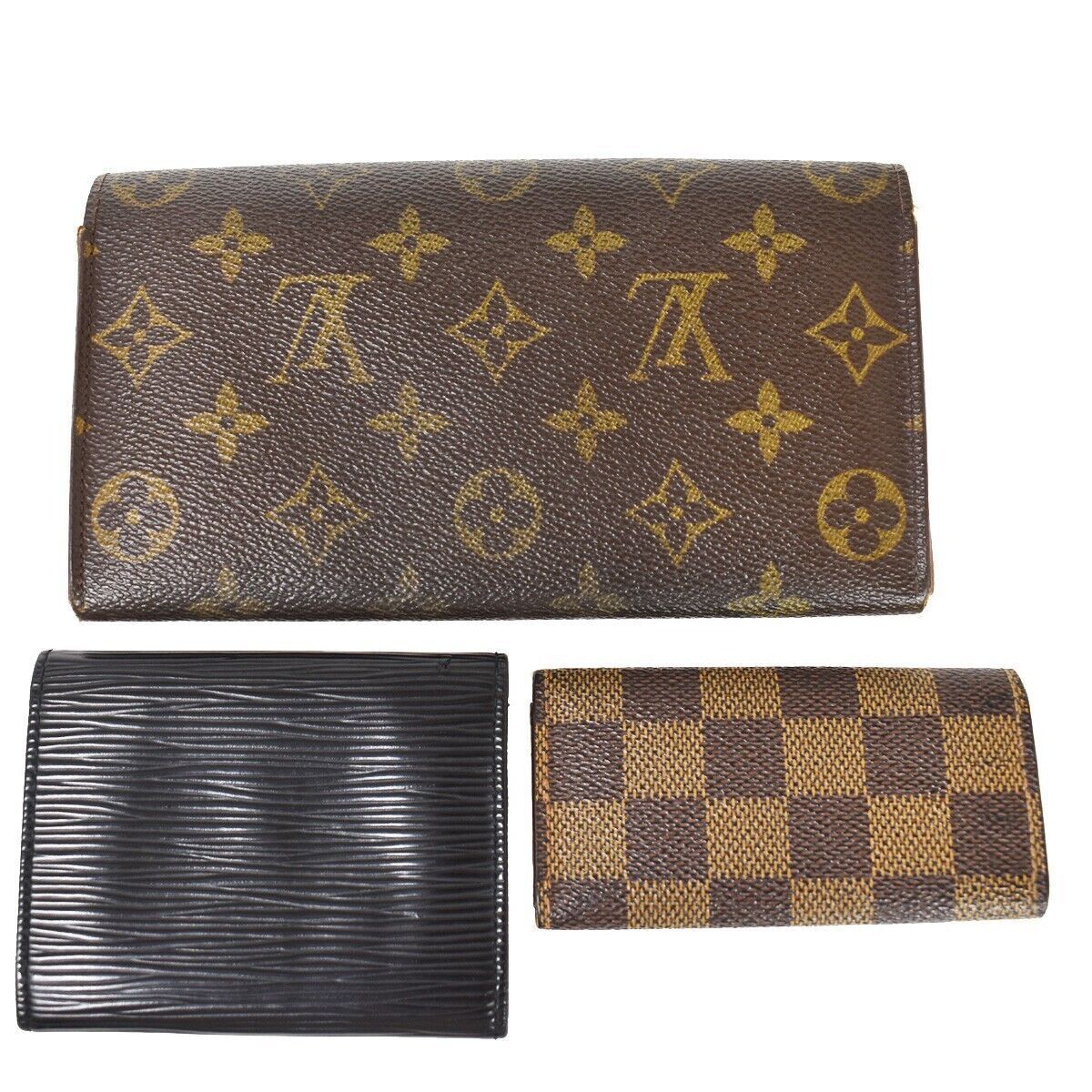 LOUIS VUITTON 3 Set Bifold Wallet Key case Monogram Damier Epi Leather 05AD217