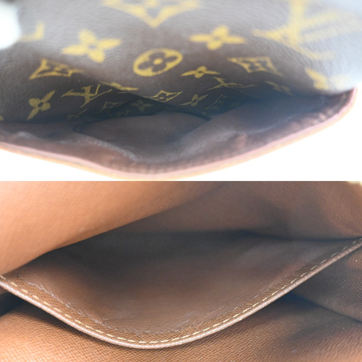 LOUIS VUITTON Danube Shoulder Bag Monogram Leather Brown France M45266 35KC729