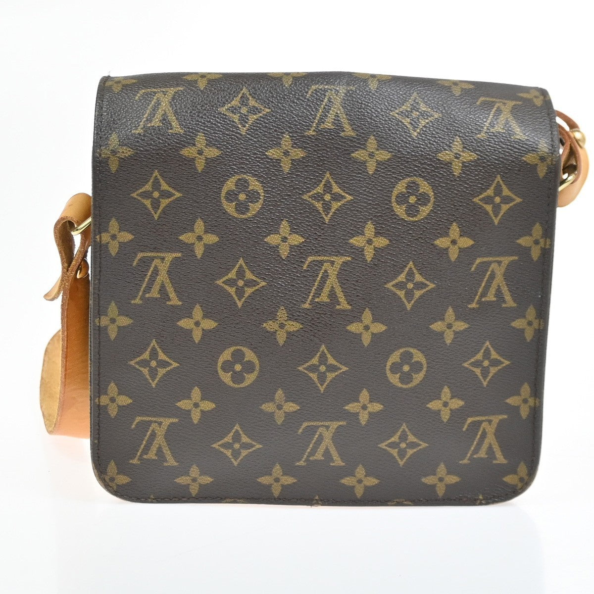 LOUIS VUITTON Cartouchiere MM Shoulder Bag Monogram Leather Brown M51253 78SA065