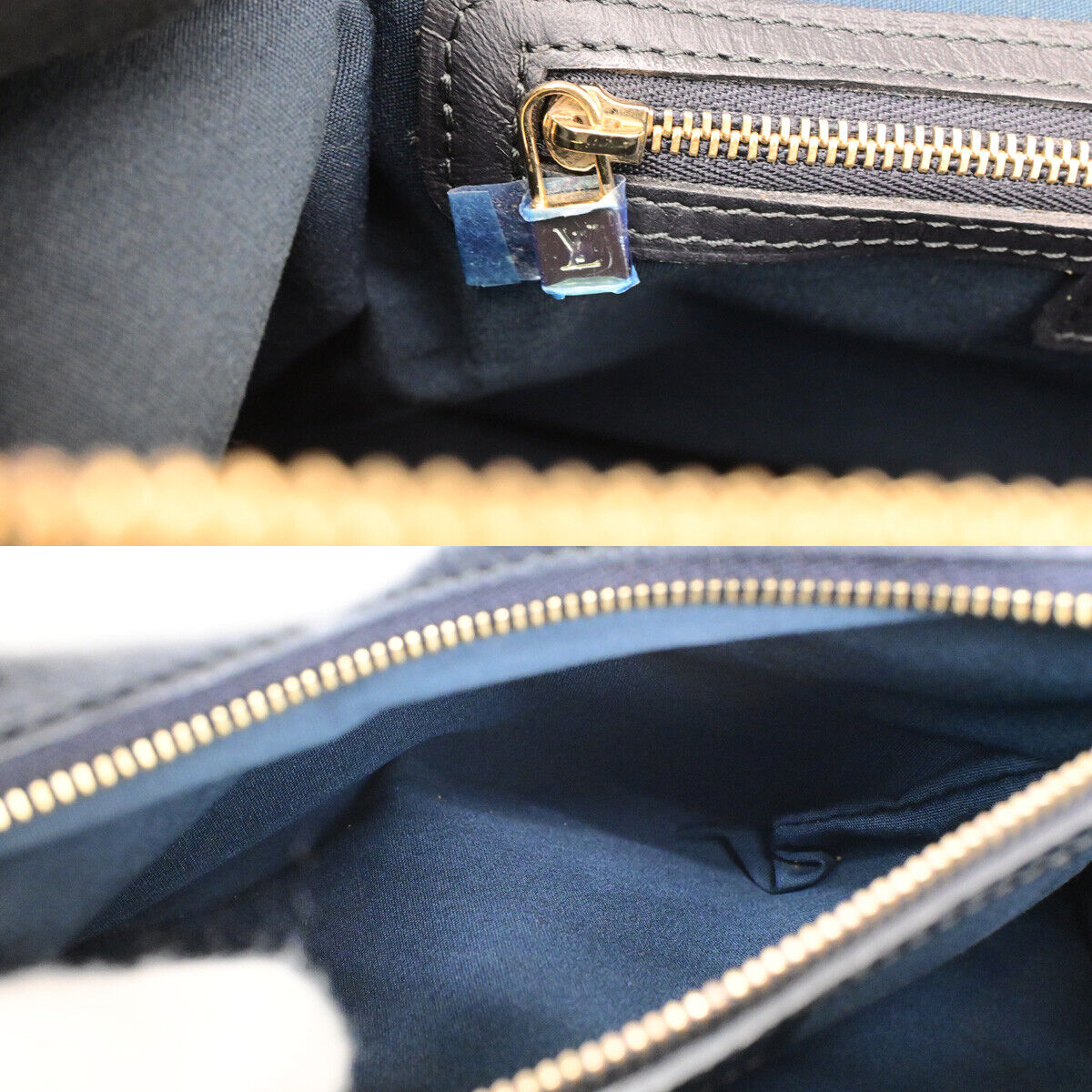 LOUIS VUITTON Josephine PM Hand Bag Monogram Mini Canvas Blue M92414 77YG589