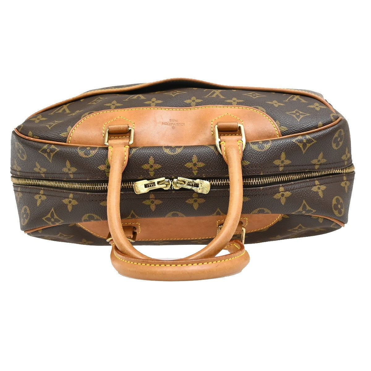 LOUIS VUITTON LV Logo Deauville Hand Bag Monogram Leather Brown M47270 73YH316