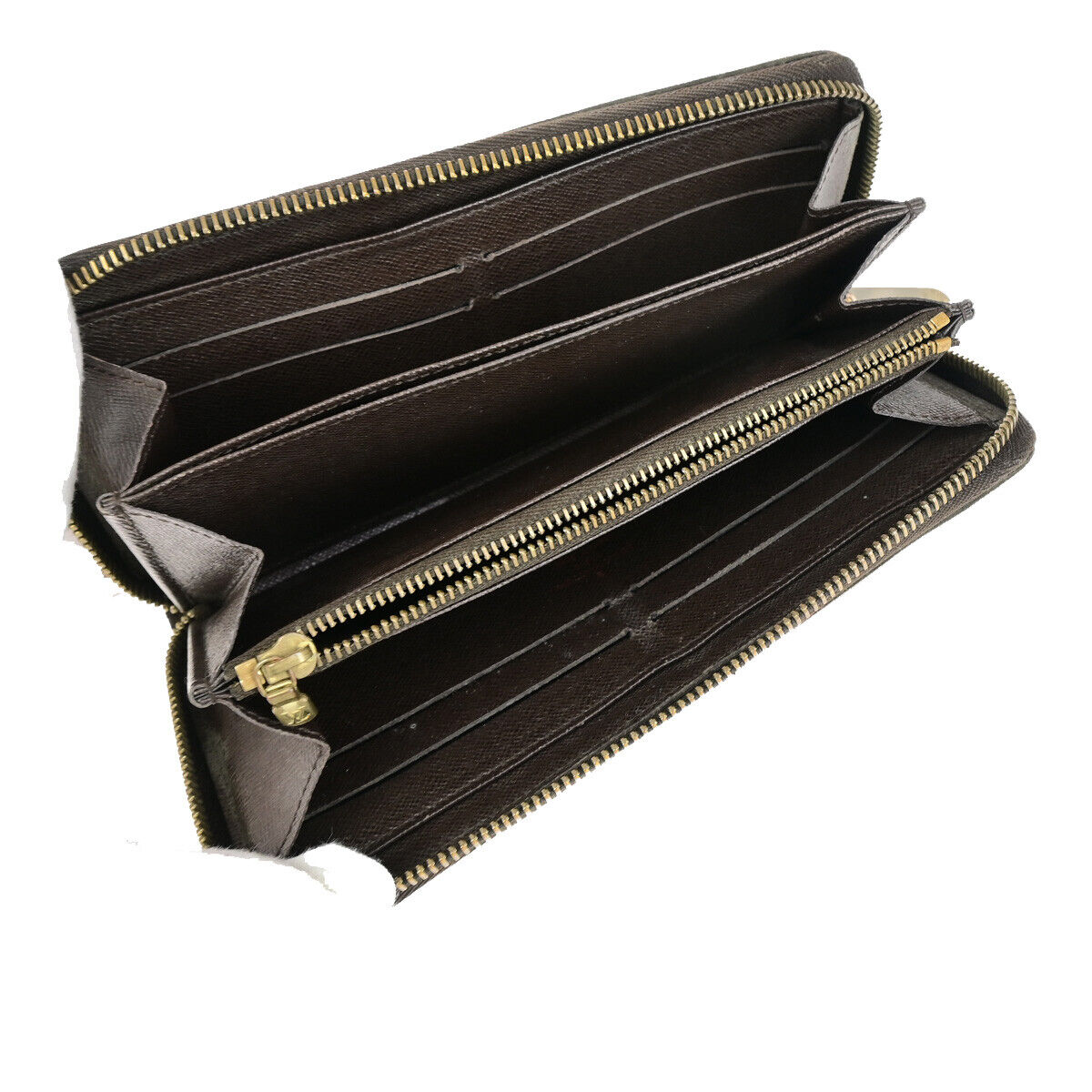 LOUIS VUITTON Zippy Wallet Zip Around Wallet Damier Ebene Brown N60015 09YG563