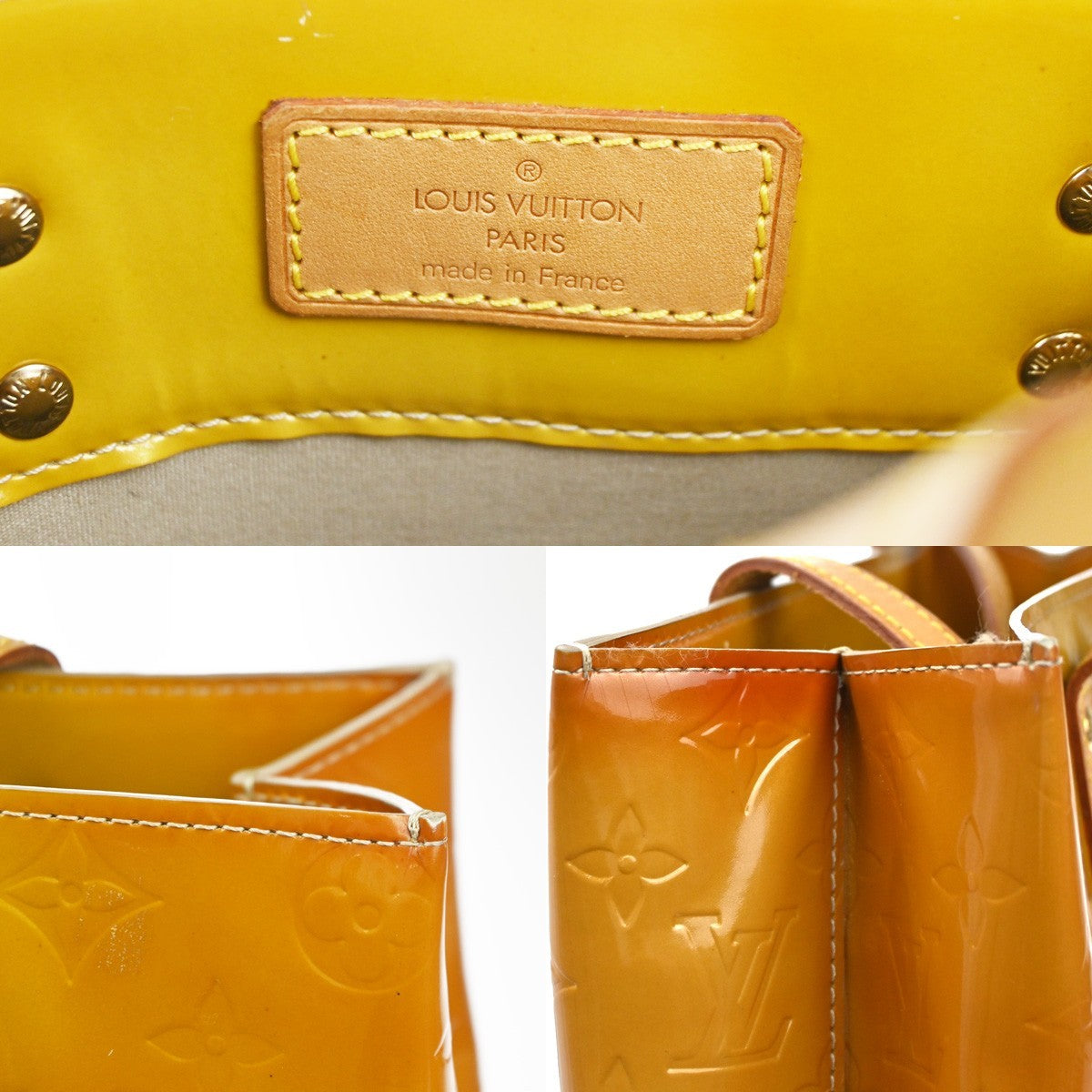 LOUIS VUITTON Read MM Hand Bag Monogram Vernis Patent Leather YW M91141 62KC785