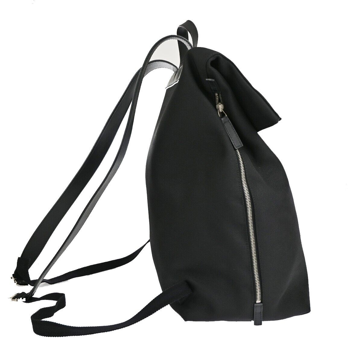 GUCCI Logo Sherry Backpack Bag Canvas Leather Black SHW Made in Italy 50EA811