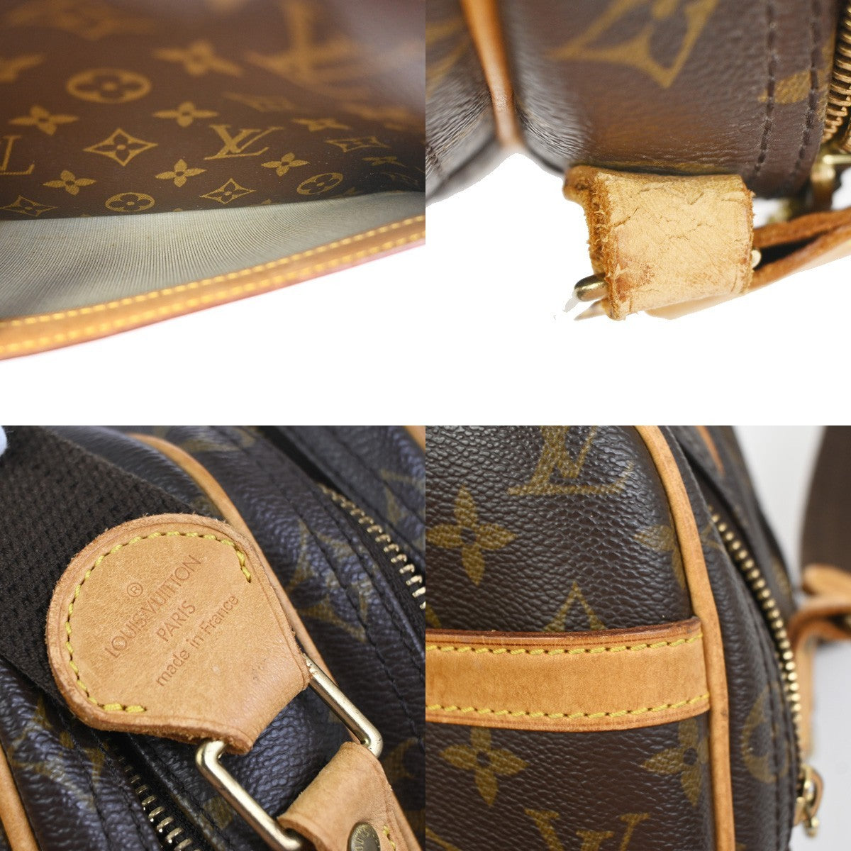 LOUIS VUITTON Reporter PM Crossbody Shoulder Bag Monogram Leather M45254 76TA597