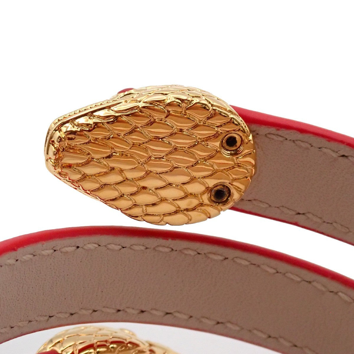 BVLGARI Logo Serpenti Forever Bracelet Red Gold Italy Accessory 33RL217