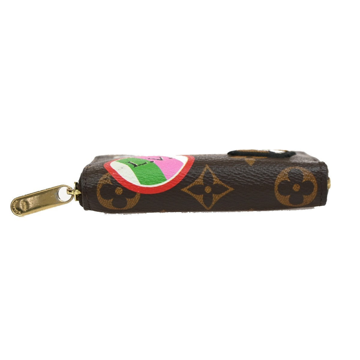 LOUIS VUITTON Zippy Coin Purse Patches Monogram Leather BN Pink M63391 70RL538