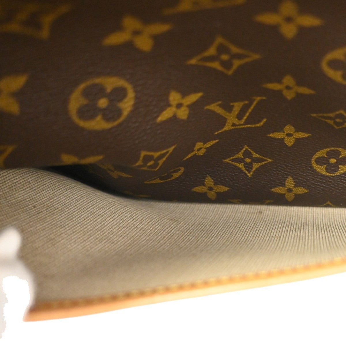 LOUIS VUITTON LV Logo Deauville Hand Bag Monogram Leather Brown M47270 75TA107