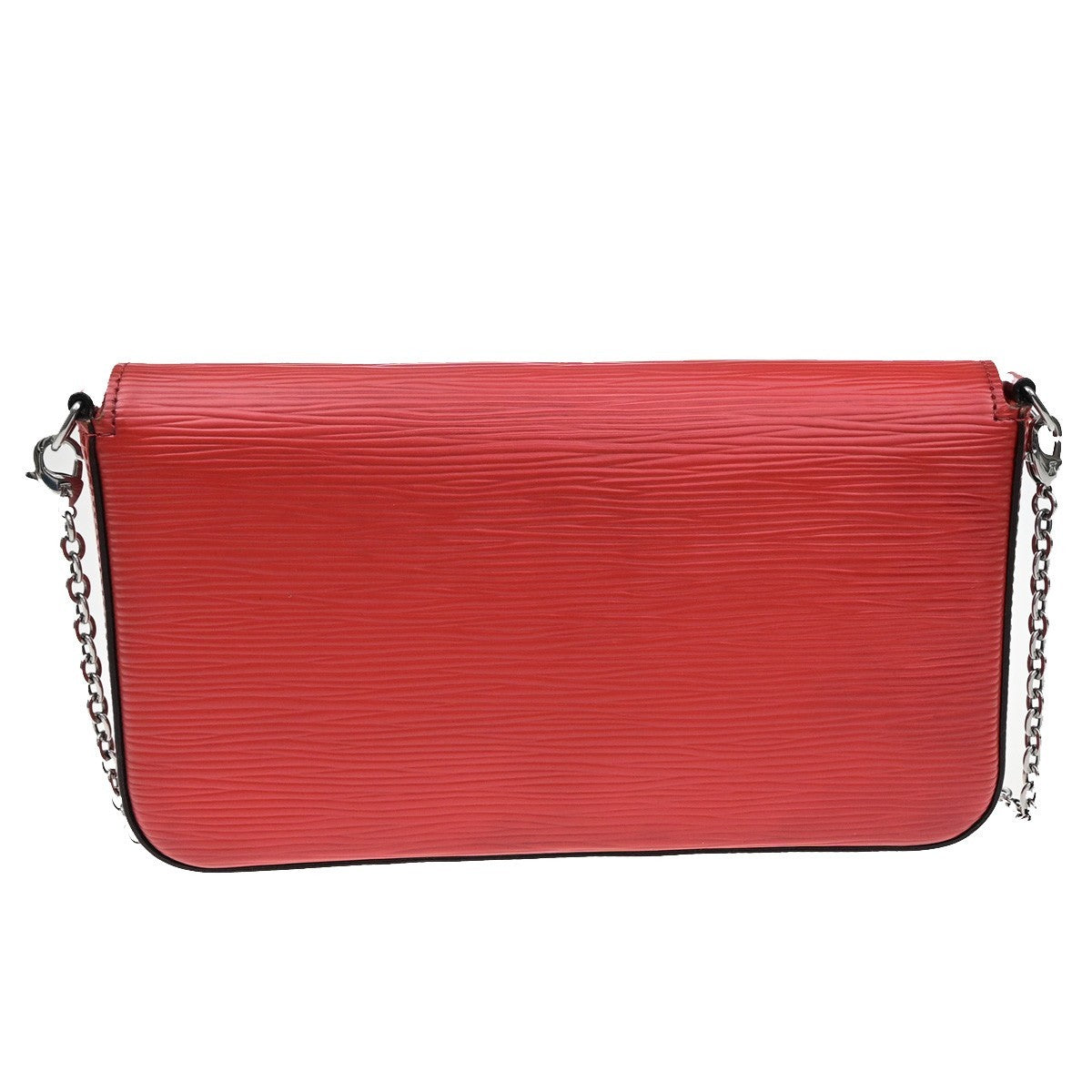 LOUIS VUITTON Pochette Felicie Chain Shoulder Bag Epi Leather Red M41559 50YJ245