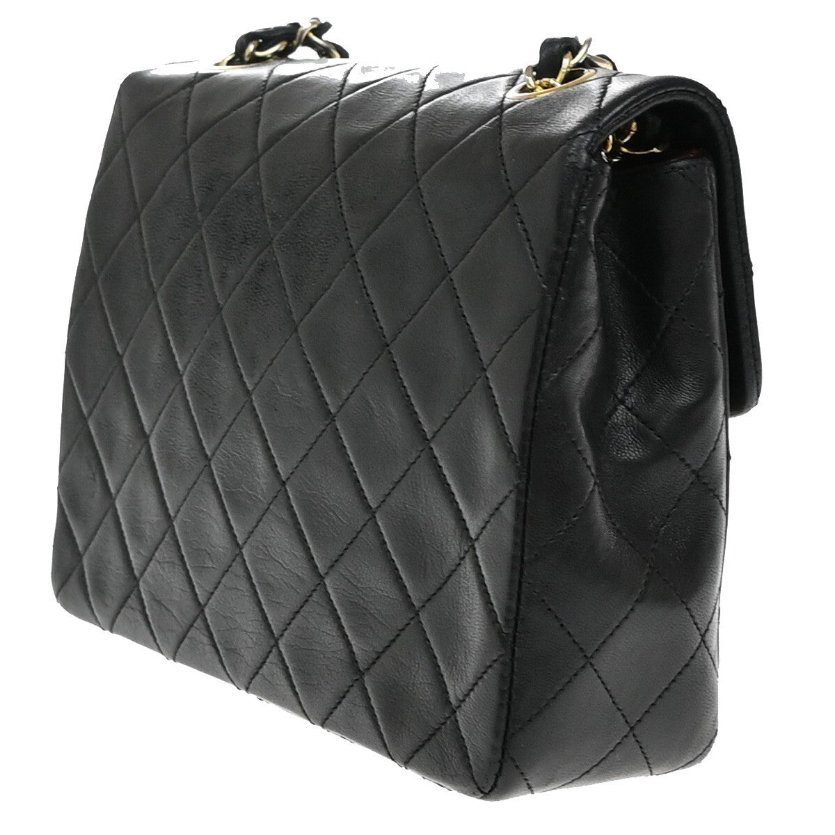 CHANEL CC Mini Matelasse Chain Shoulder Bag Leather Black GHW Vintage 318RF284