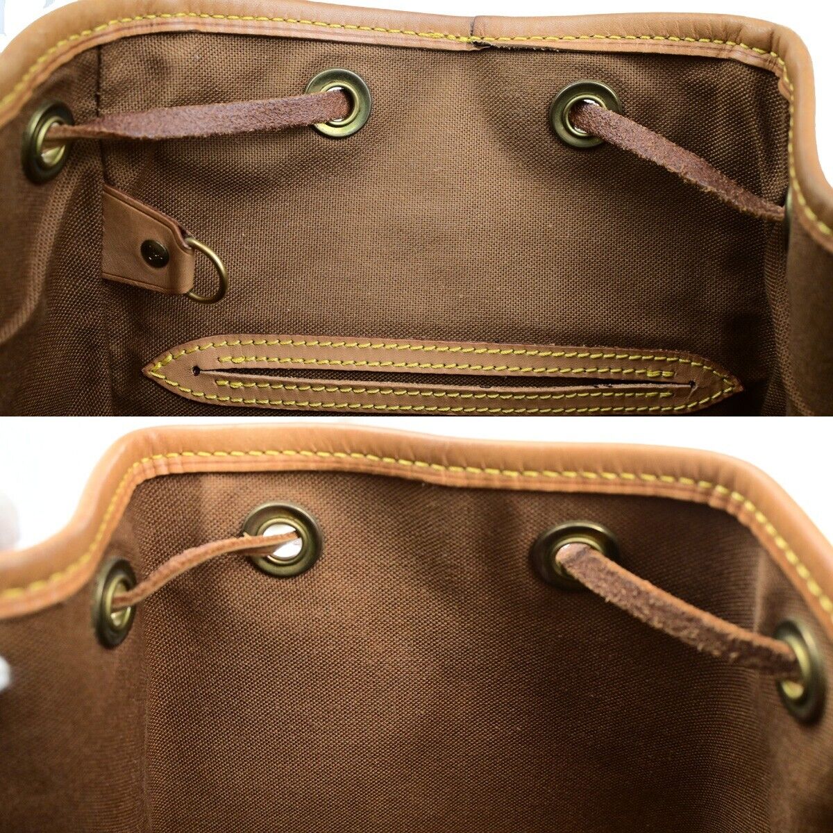 LOUIS VUITTON Montsouris MM Backpack Bag Monogram Leather Brown M51136 21ED423