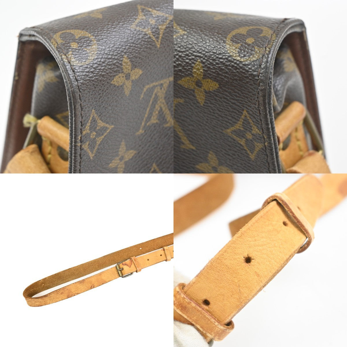 LOUIS VUITTON Cartouchiere GM Shoulder Bag Monogram Leather Brown M51252 32YH934