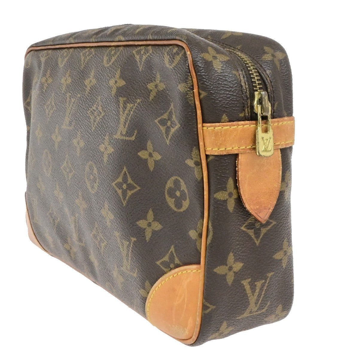 LOUIS VUITTON Compiegne 28 Clutch Hand Bag Monogram Leather Brown M51845 61YH084