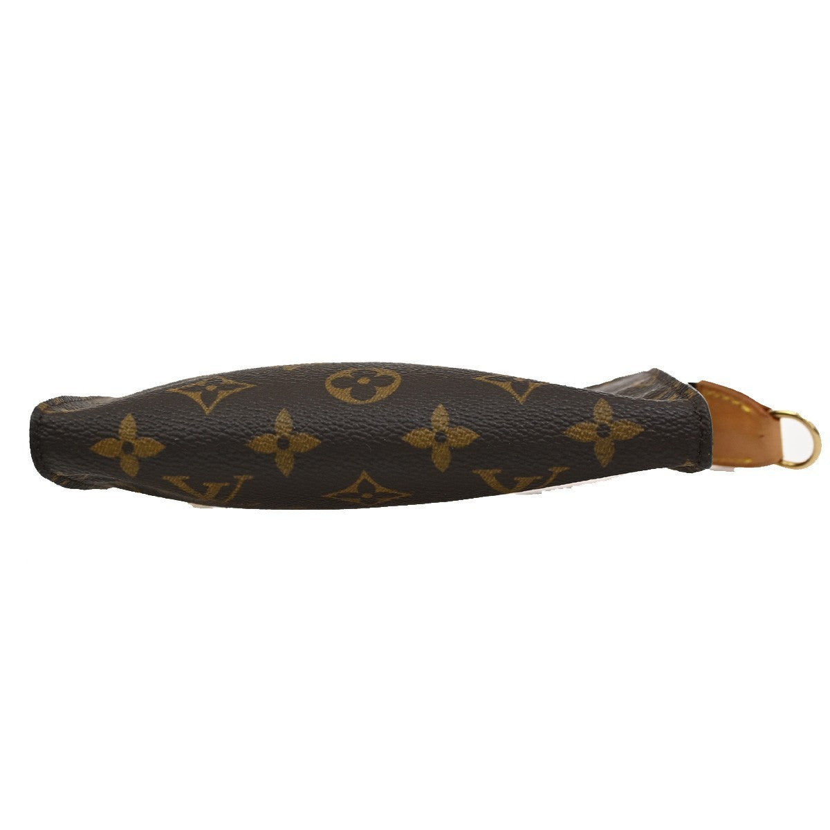 LOUIS VUITTON Logo BUCKET PM Pouch Bag Monogram Leather Brown France 04KC276