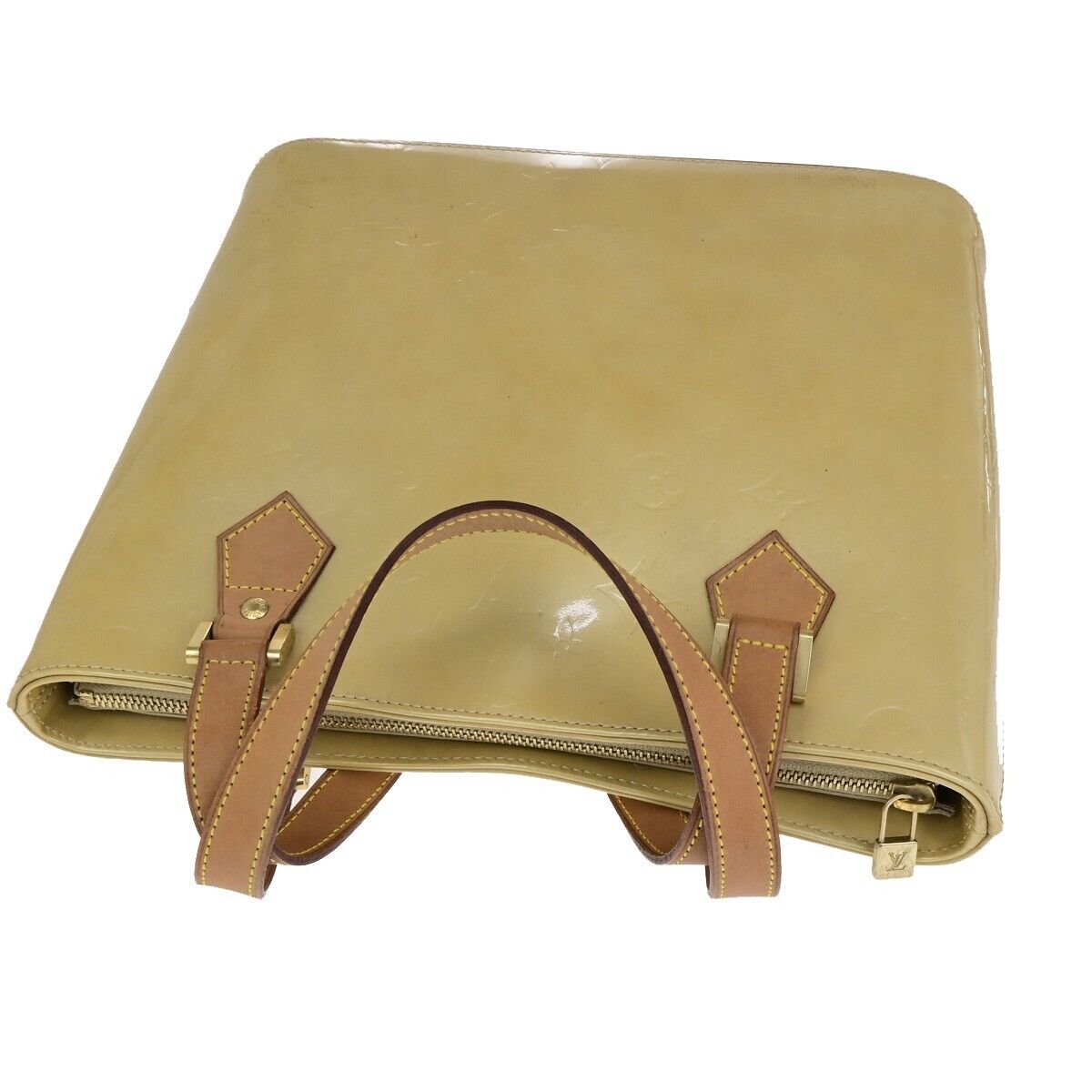 LOUIS VUITTON Houston Shoulder Bag Monogram Vernis Leather Beige M91004 33FB240