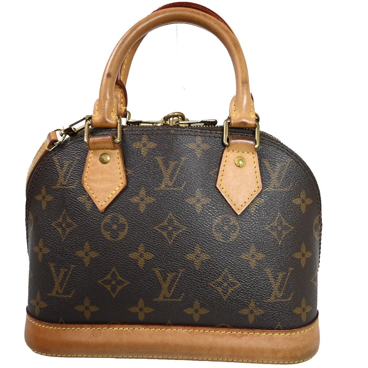 LOUIS VUITTON LV Logo Alma BB Hand Shoulder Bag Monogram Leather M53152 55SH172