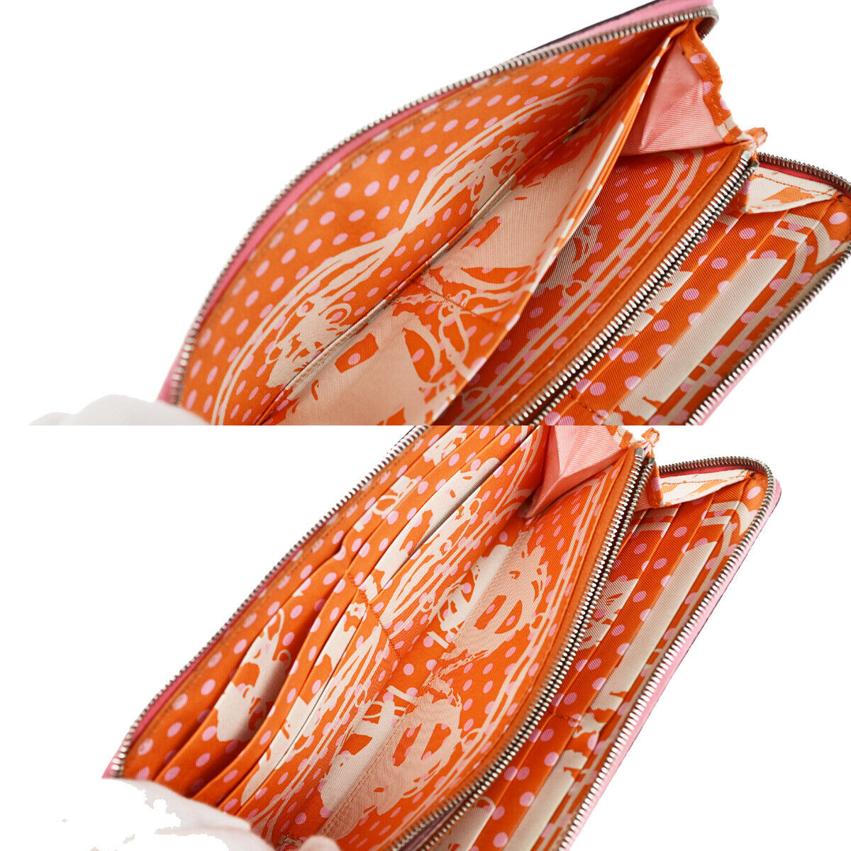 HERMES Azap Classique Long Zipper Wallet Silk In Epsom Rose Azaalee SHW 35YG473