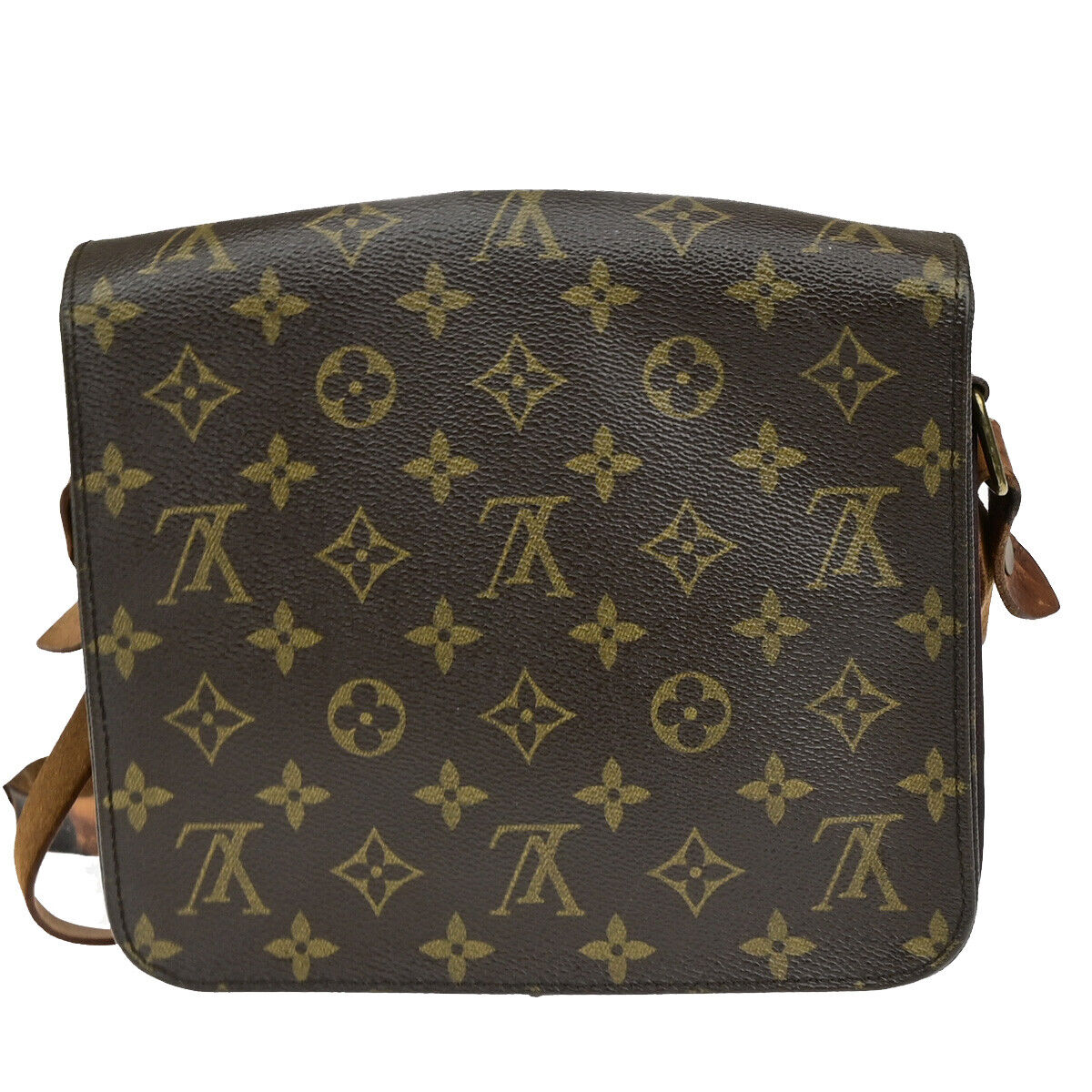 LOUIS VUITTON Cartouchiere MM Shoulder Bag Monogram Leather Brown M51253 68YF331