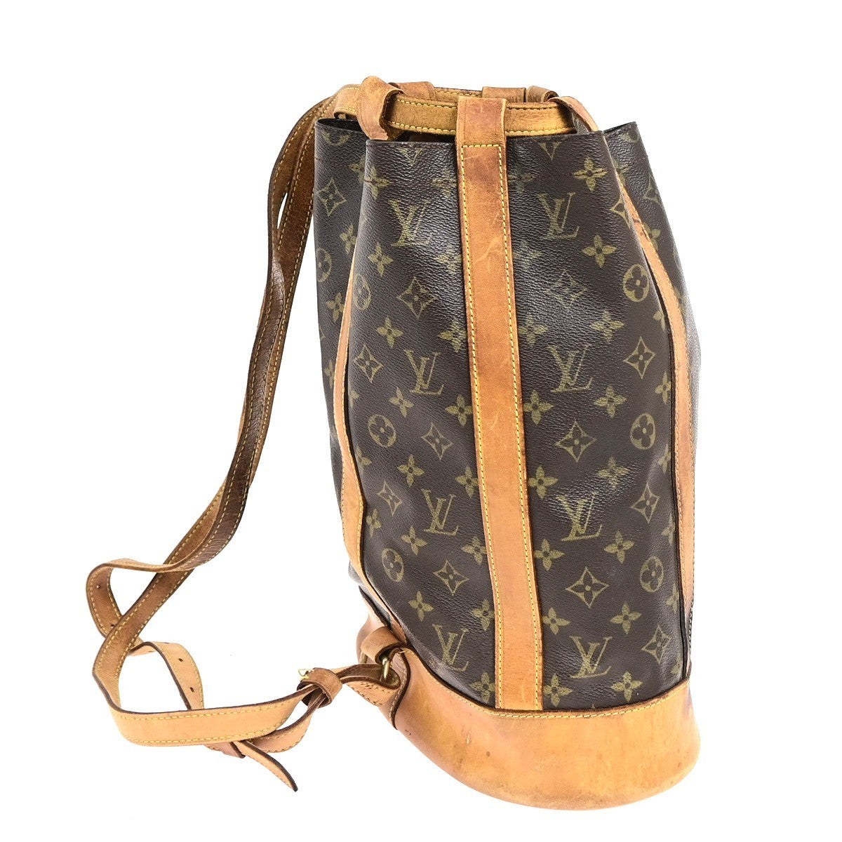 LOUIS VUITTON LV Randonnee PM Shoulder Bag Monogram Leather Brown M42243 32KD115