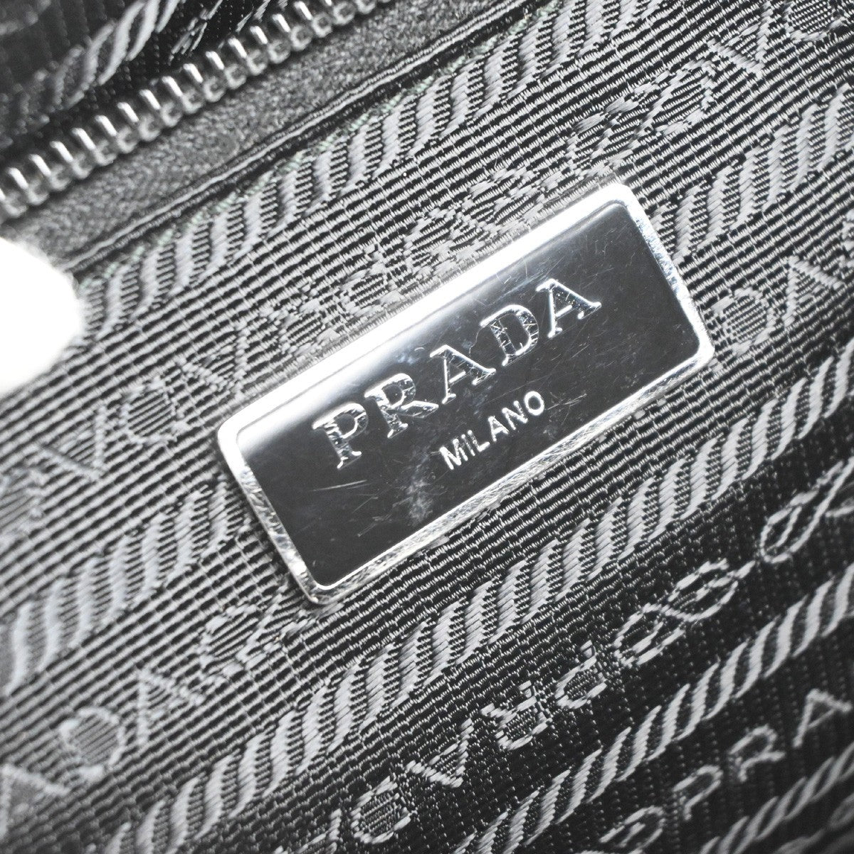 PRADA Logo Back Pack Bag Nylon Leather Yellow Blue Black SHW 79MA561
