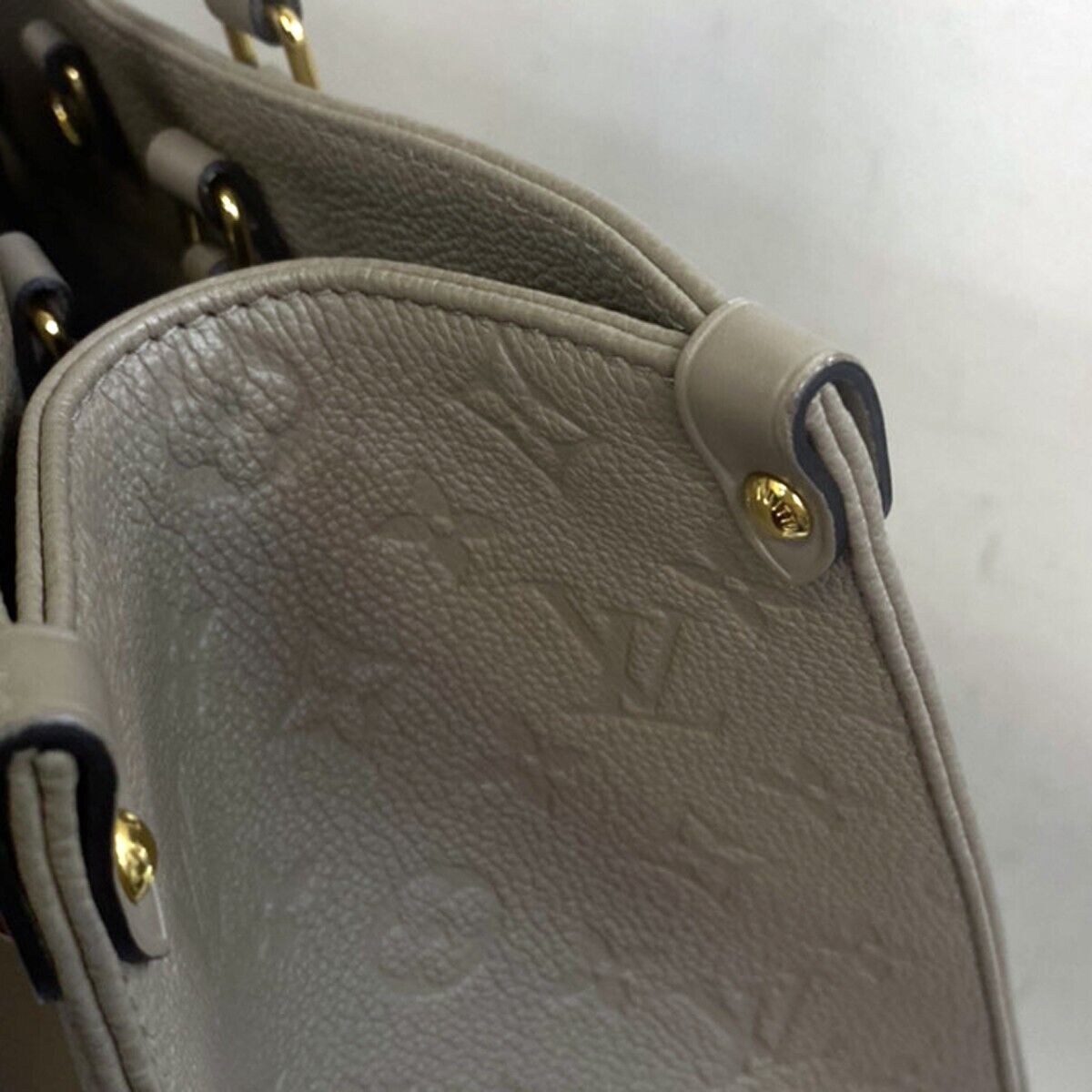 LOUIS VUITTON Onthego MM 2Way Hand Bag Monogram Empreinte Beige M45607 386RC815