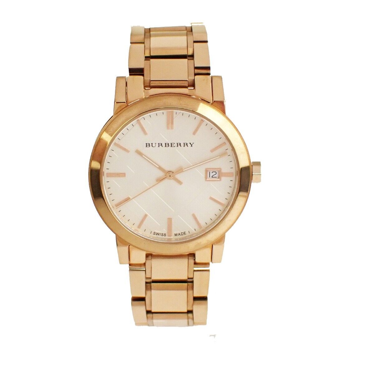 BURBERRY Logo BU9004 The City Wristwatch Stainless Steel Rose Gold 65RJ640