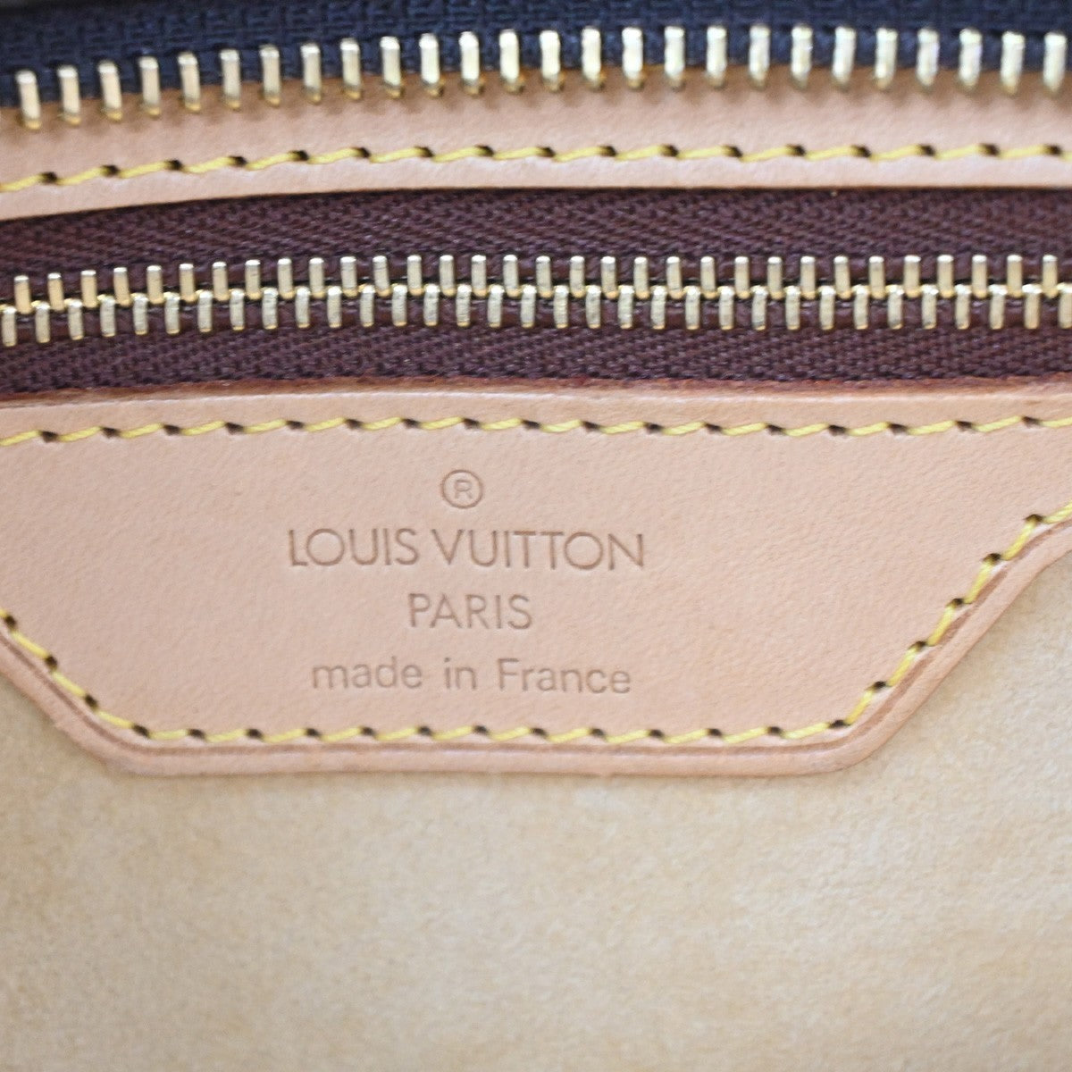 LOUIS VUITTON Logo Luco Shoulder Tote Bag Monogram Leather Brown M51155 16PA121