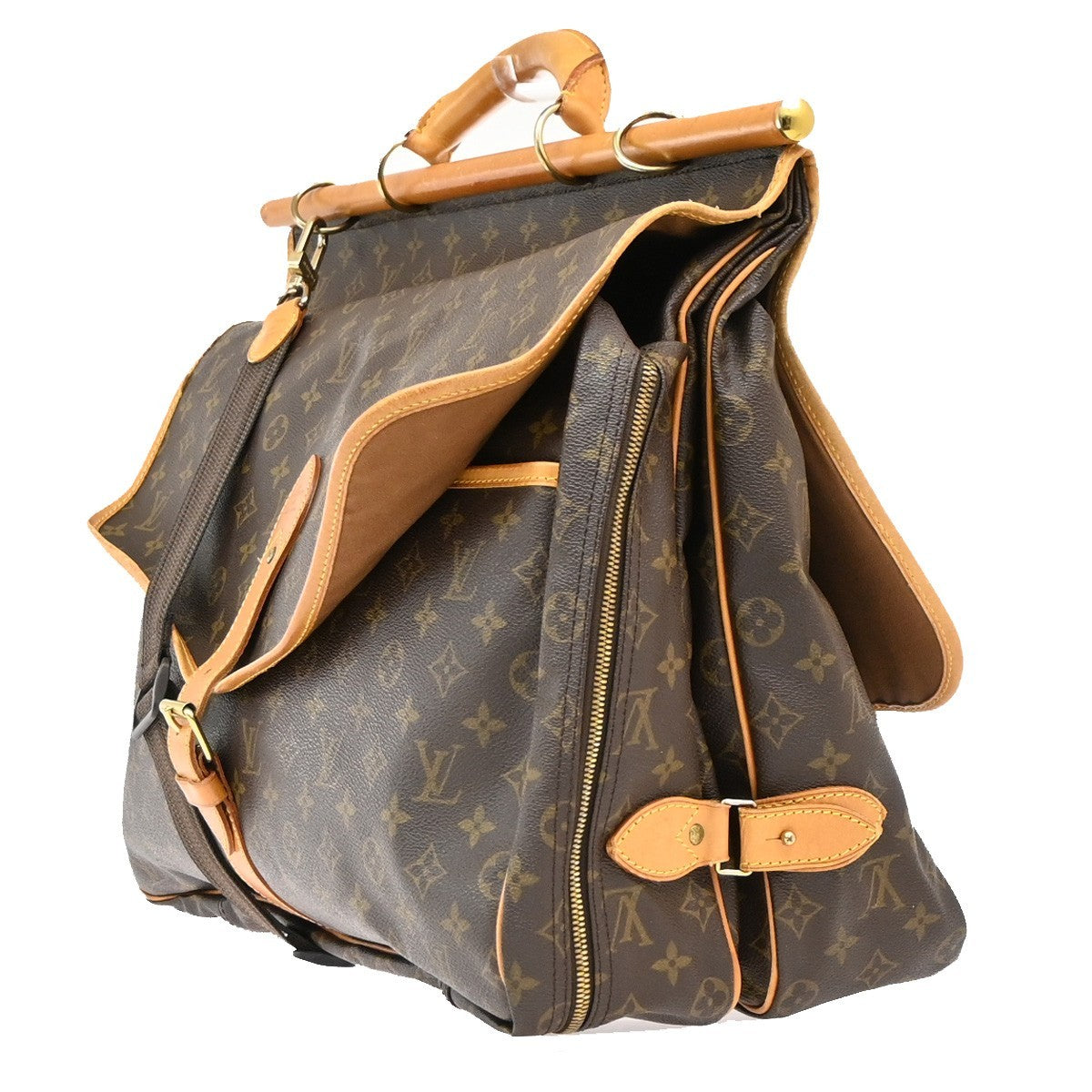 Louis Vuitton Sac Chasse Shoulder Hand Bag Monogram Leather Brown M41140 95PA019