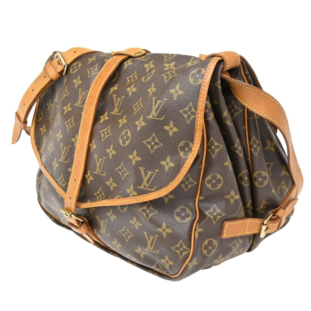 LOUIS VUITTON Saumur 35 Shoulder Bag Monogram Leather BN France M42254 78ZA081